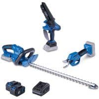 Akku-Garten-Set AGS200 Scheppach - 20V | Astschere | Gehölzschneider | Heckenschere | inkl. 2x 4Ah Akku & 2