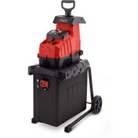 Elektro Gartenhäcksler GS70 Scheppach - 230V 2800W | max. Ø 42 mm Aststärke | 8x Messerwalzen | Leisehäcksler inkl. 56L Fangbox