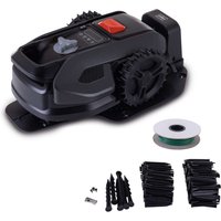 Rasenmähroboter RRMA500APP Scheppach Black - 500m2 Rasenfläche | 160mm Schnittbreite | 20-50mm Schnitthöhe | 61dB(A) Geräuscharm | 25% Steigung
