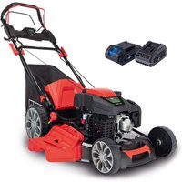 Rasenmäher MS225-56E Scheppach - E-Start | Radantrieb | 6PS | 56cm Schnittbreite | 65 Liter Fangkorb