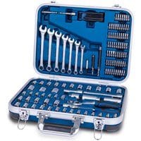 Werkzeugkoffer TB170 Scheppach - 135-tlg Werkzeug Set | Werkzeugkiste gefüllt | Steckschlüsselsatz