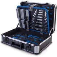 Werkzeugkoffer TB225 Scheppach - 235 tlg. Werkzeugset | Aluminium Koffer | mit Schraubenschlüssel