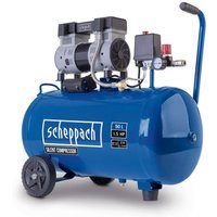 Kompressor HC52Si Super Silent Scheppach - 1100W | 8 Bar | 50L Kessel | 230 l/min Ansaugleistung | ölfrei Leisekompressor