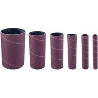 Schleifhülsen Set Scheppach - 6-tlg. | Ø 13/19/26/38/51/76 mm | K 120