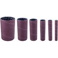 Schleifhülsen Set Scheppach - 6-tlg. | Ø 13/19/26/38/51/76 mm | K 80