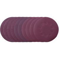 Schleifpapier Set Scheppach - 10teilig | Ø 180 mm | Körnung 40 / 80 / 120 / 180 / 240 je 2 Stück