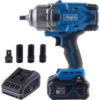 1/2 Zoll Akku-Schlagschrauber BC-IW1350-X Scheppach - 20V | 500-1900bpm Schlagzahl | 3 Stecknüsse | inkl. 4Ah Akku + 2