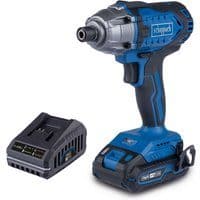 Akku-Schlagschrauber C-ID180-X Scheppach | Drehmoment 180Nm | Schlagzahl 3600bpm | 1/4 Zoll Aufnahme | inkl. 2Ah Akku + 2