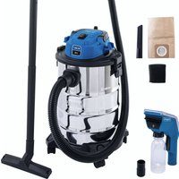 Elektro Nass-/Trockensauger VC25 Scheppach inkl. Polsterreinigungsbürste PRB300 - 1200W | 2m Schlauchlänge | 3m Kabel | 25L Fassungsvermögen