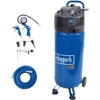 Kompressor stehend HC51V Scheppach - 1500W | 50L Kessel | 10bar | inkl. 13tlg. Zubehörset & 15m Schlauch