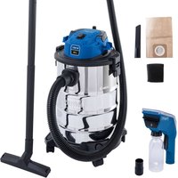 Elektro Nass-/Trockensauger VC25 Scheppach inkl. Polsterreinigungsbürste PRB300 - 1200W | 2m Schlauchlänge | 3m Kabel | 25L Fassungsvermögen