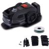 Mähroboter RRMA300 Scheppach Black - 16cm Schnittbreite | 20-50mm Schnitthöhe | 300m² Flächenleistung | Regensensor | 25% Steigung