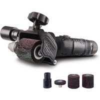 Satiniermaschine RMS500-BE Scheppach - 10-60 mm Bürstenbreite | variable Drehzahl | Bürstenschleifer inkl. Schleifbürstenset | Renovierungsschleifer