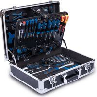 Werkzeugkoffer TB200 Scheppach - 141 tlg. Werkzeug Set | Aluminium Werkzeugkiste bestückt